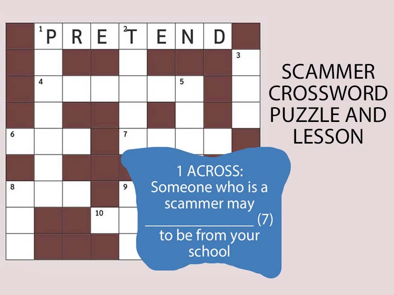 Online Safety: Scammer Crossword Puzzle and Lesson Plan (UK)