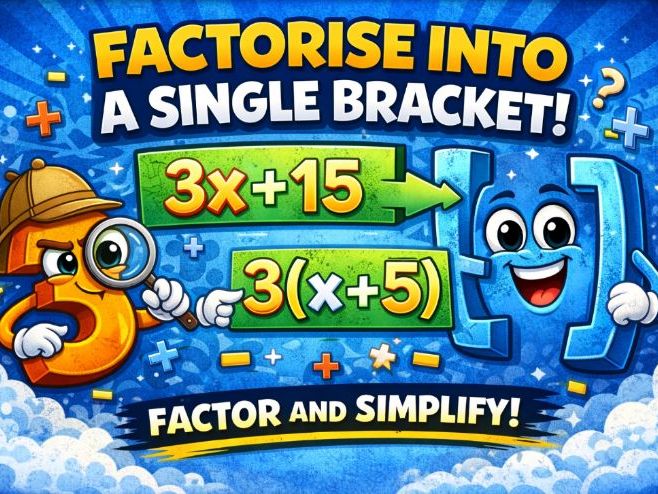 Factorise into a single bracket Full lesson