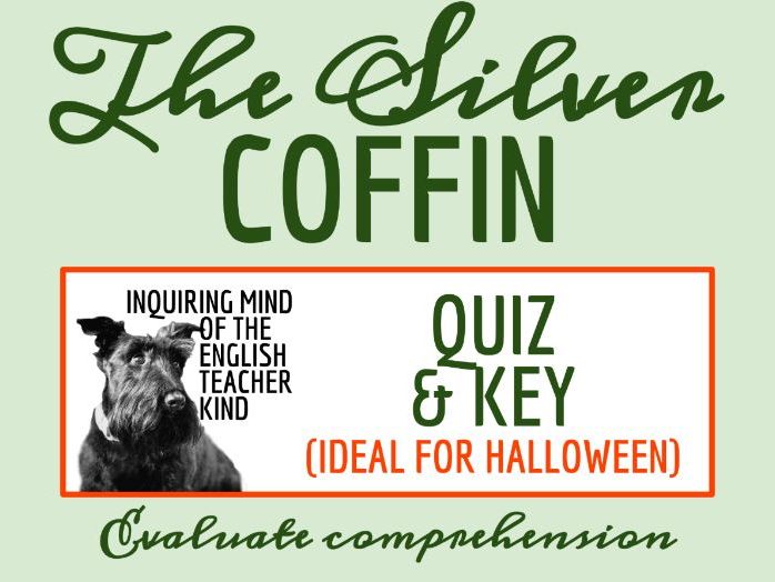 "The Silver Coffin" by Robert Barbour Johnson Quiz and Answer Key (Halloween Vampire Horror Story)