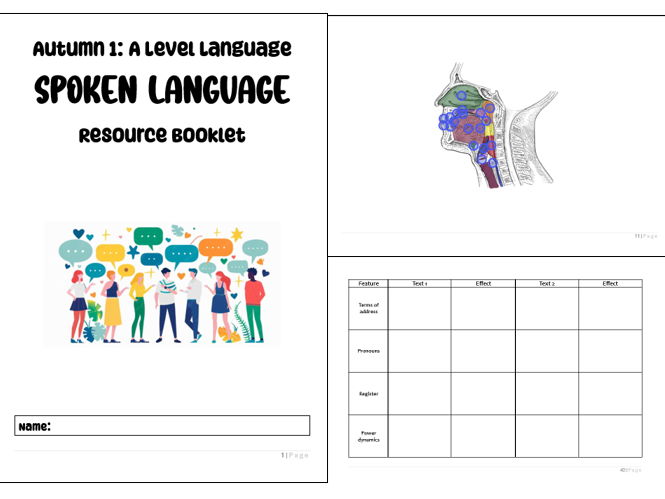 A Level Language - An Introduction to Spoken Language