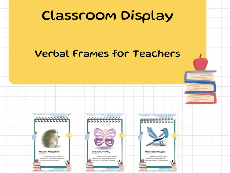 Positive Reinforcement Classroom Display Verbal Phrases for teachers