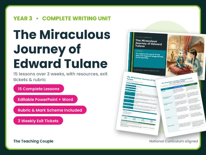 The Miraculous Journey of Edward Tulane | Year 3 English Unit | 15 Complete Lessons + Resources