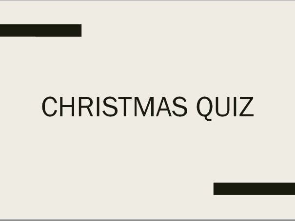 Christmas Quiz