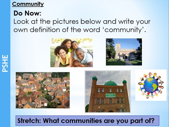 Developing Community - PSHE Lessons