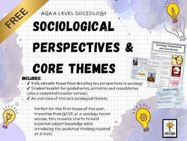 AQA A level Sociology - Introduction to Sociological Perspectives & Core themes