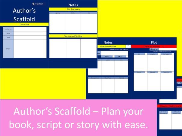 Author's Scaffold - Plan and write your script. story, screen play or book with ease