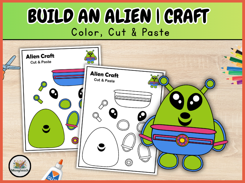 Alien Space Craft | Outer Space | Paper Hat Craft | Cut and Paste | EYFS | KS1 | KS2
