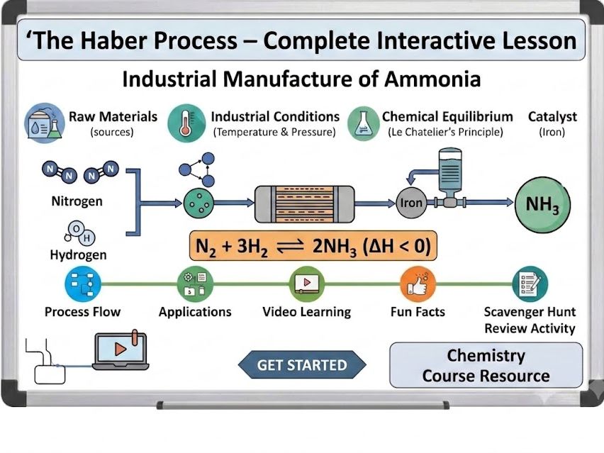 Manufacture of Ammonia (Haber Process) PPT| Complete Chemistry Lesson |
