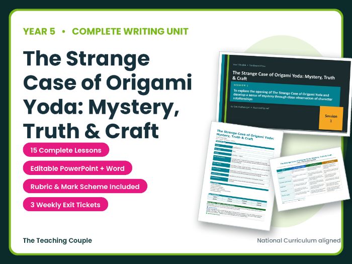 # The Strange Case of Origami Yoda: Mystery, Truth & Craft | Year 5 English