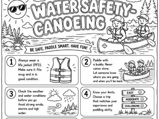 Water Safety- Canoeing Safely Colouring Worksheet