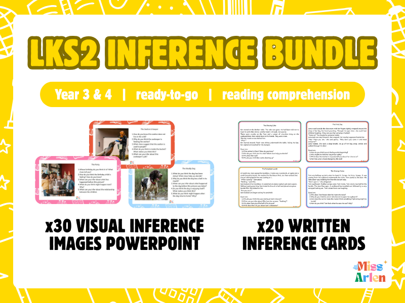 LKS2 Inference Skills Activity Bundle - Year 3 & 4 Reading Comprehension Tasks