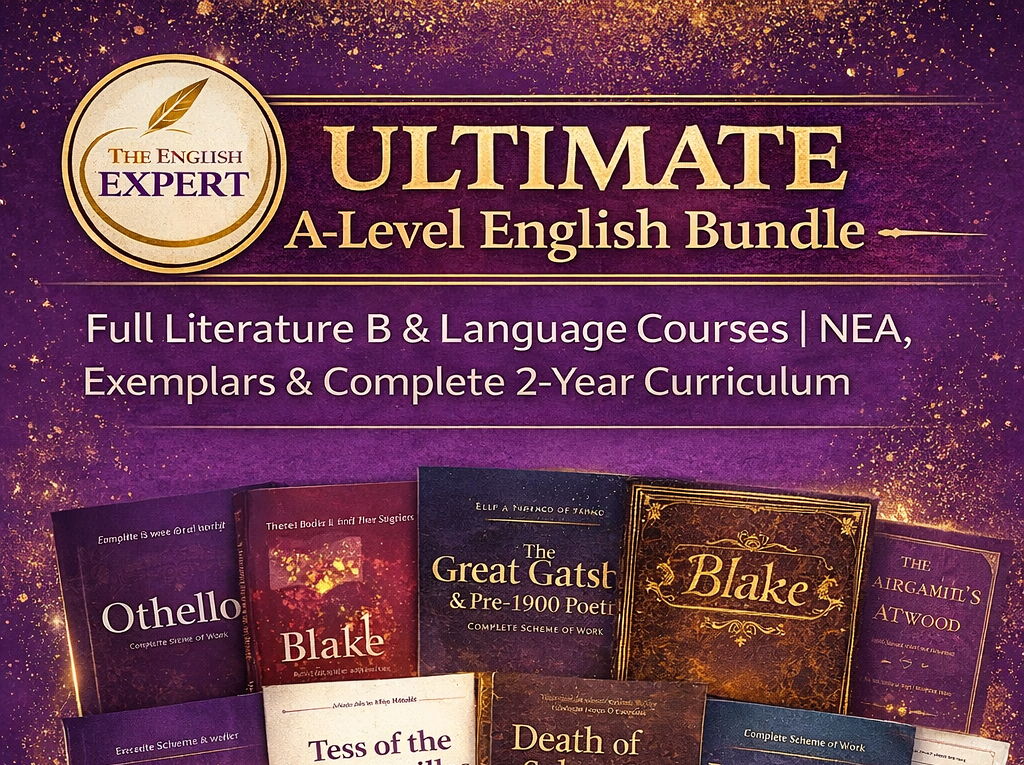 ULTIMATE AQA A-Level English Mega Bundle (Language + Literature B) | Full 2-Year Curriculum, NEA, Schemes of Work & A Exemplars*