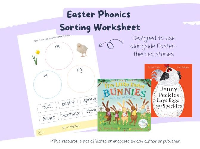 Easter Phonics Sorting Worksheet