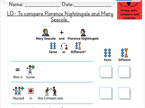 Comparing nurses- Florence Nightingale and Mary Seacole