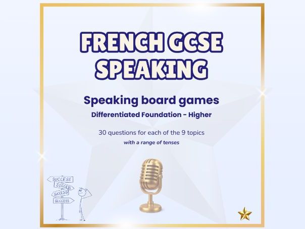 Speaking board game – Complete set – French GCSE (Foundation & Higher)