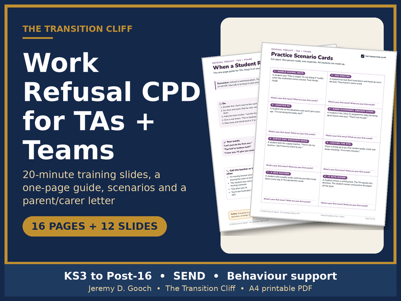 Work Refusal CPD for TAs + Teams: Training Slides + Parent/Carer Letter
