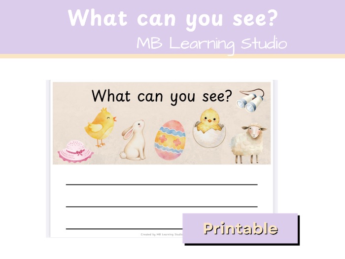 Easter “What Can You See?” Sentence & CVC Writing Prompts