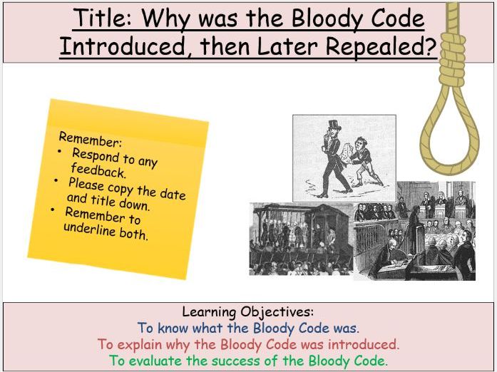 The Bloody Codes (Crime and Punishment)