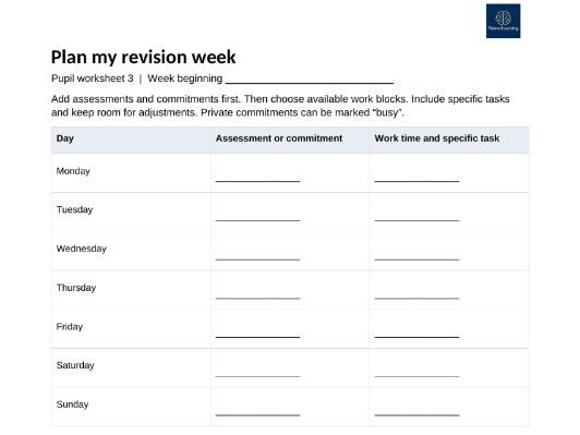 Revision Timetable KS3 KS4 | Realistic Revision Planning Toolkit
