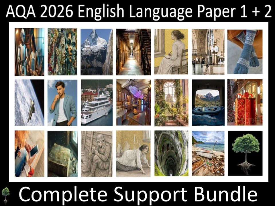 AQA 2026 GCSE English Language Paper 1 + 2 Complete Support Bundle