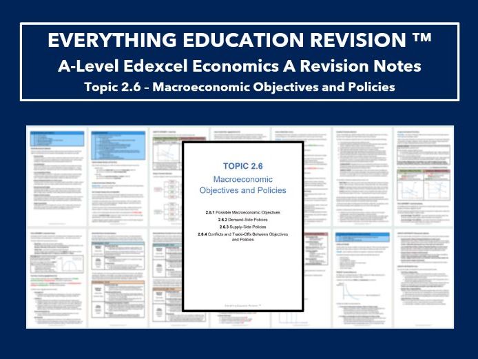 A-Level Edexcel Economics Revision Notes for Topic 2.6 – Macroeconomic Objectives and Policies