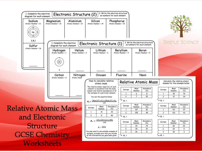 Relative atomic mass worksheet with answers pdf picture