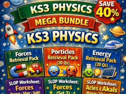 KS3 Physics Bundle: Forces & Energy