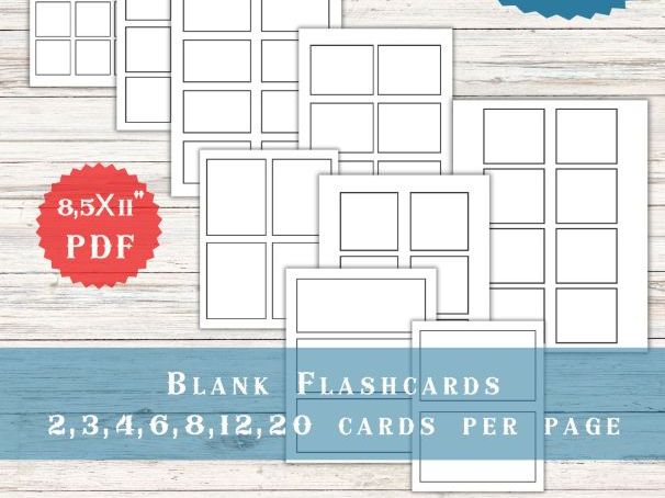 Task Card & Flashcard Templates Blank Flash Card Templates School & Homeschool Resource Commercial