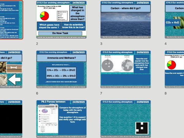 AQA GCSE Chemistry C13.2 – Our Evolving Atmosphere | Complete Lesson, Worksheet & Exam Questions