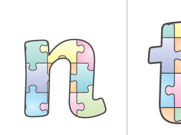 Jigsaw Lettering