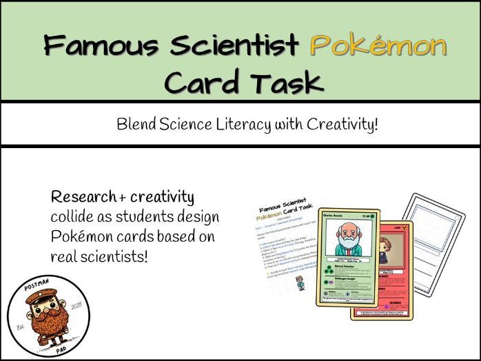 Famous Scientist Pokémon Card Task