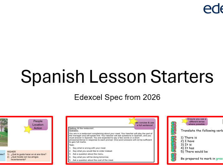 Edexcel Spanish Starters