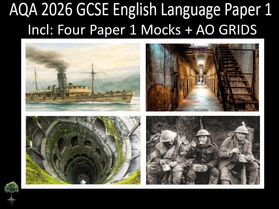 Four AQA 2026 GCSE English Language Paper 1 Mocks | AO Grids