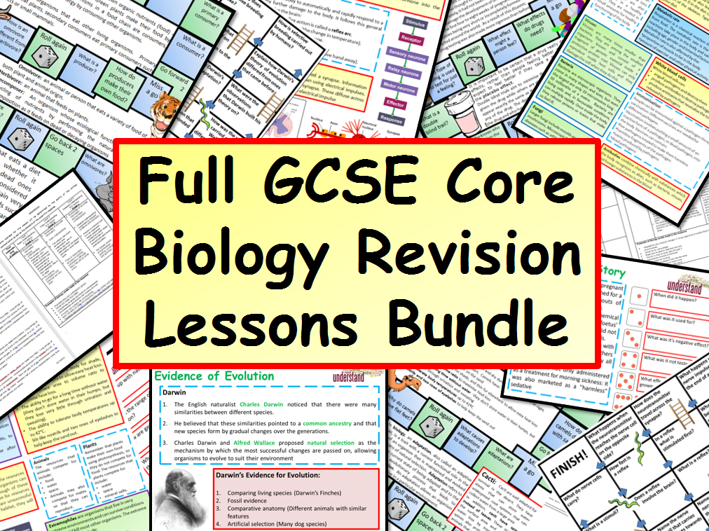 Full GCSE Core Biology Revision Lessons Bundle