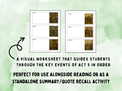 GCSE - Shakespeare's Macbeth - Acts 1-5 (Note-Taking Resource or Revision Worksheets) Resource Bundle