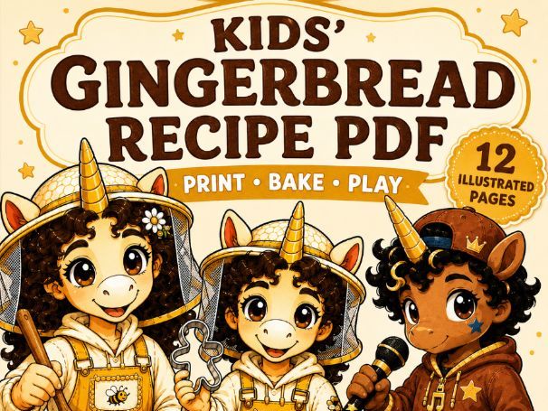Gingerbread Recipe for Kids Holiday Baking Life Skills Activity PDF