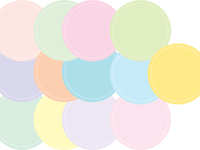 Circle Frames in Pastel (cool & pretty) Colors For Personal & Commercial Use