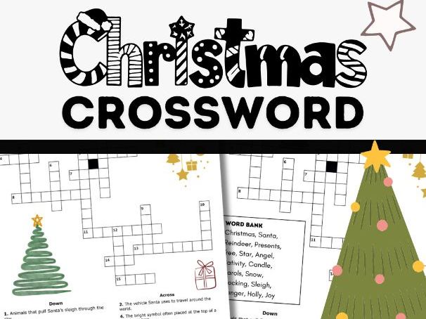 Christmas Crossword Puzzle – Festive Classroom Activity - Years 3 to 6