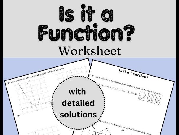 Is it a Function? Worksheet (with solutions)