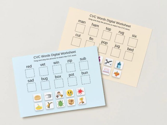 CVC Words - Cut and Stick