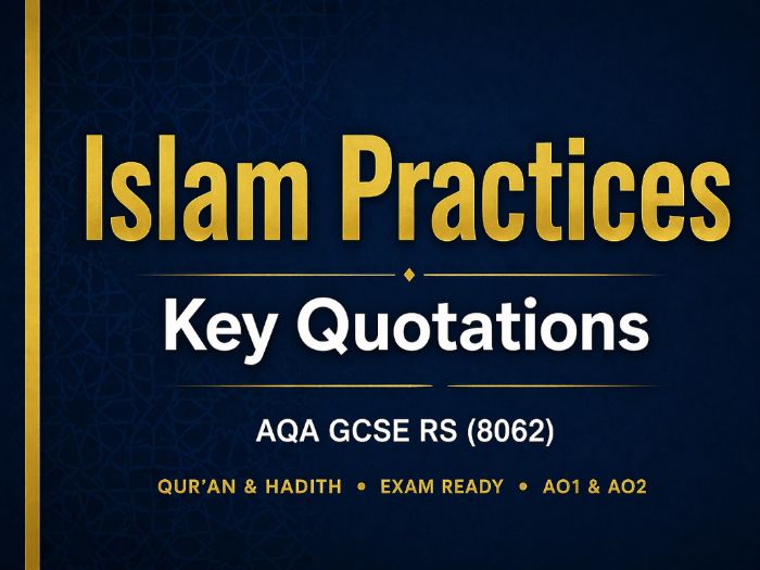 AQA GCSE RS (8062) – Islam Practices Key Quotations | GCSE Religious Studies Revision