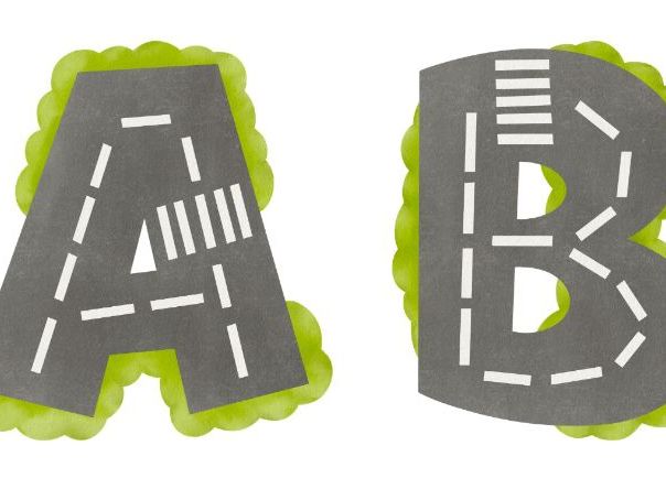 Road Capital Letter Alphabet
