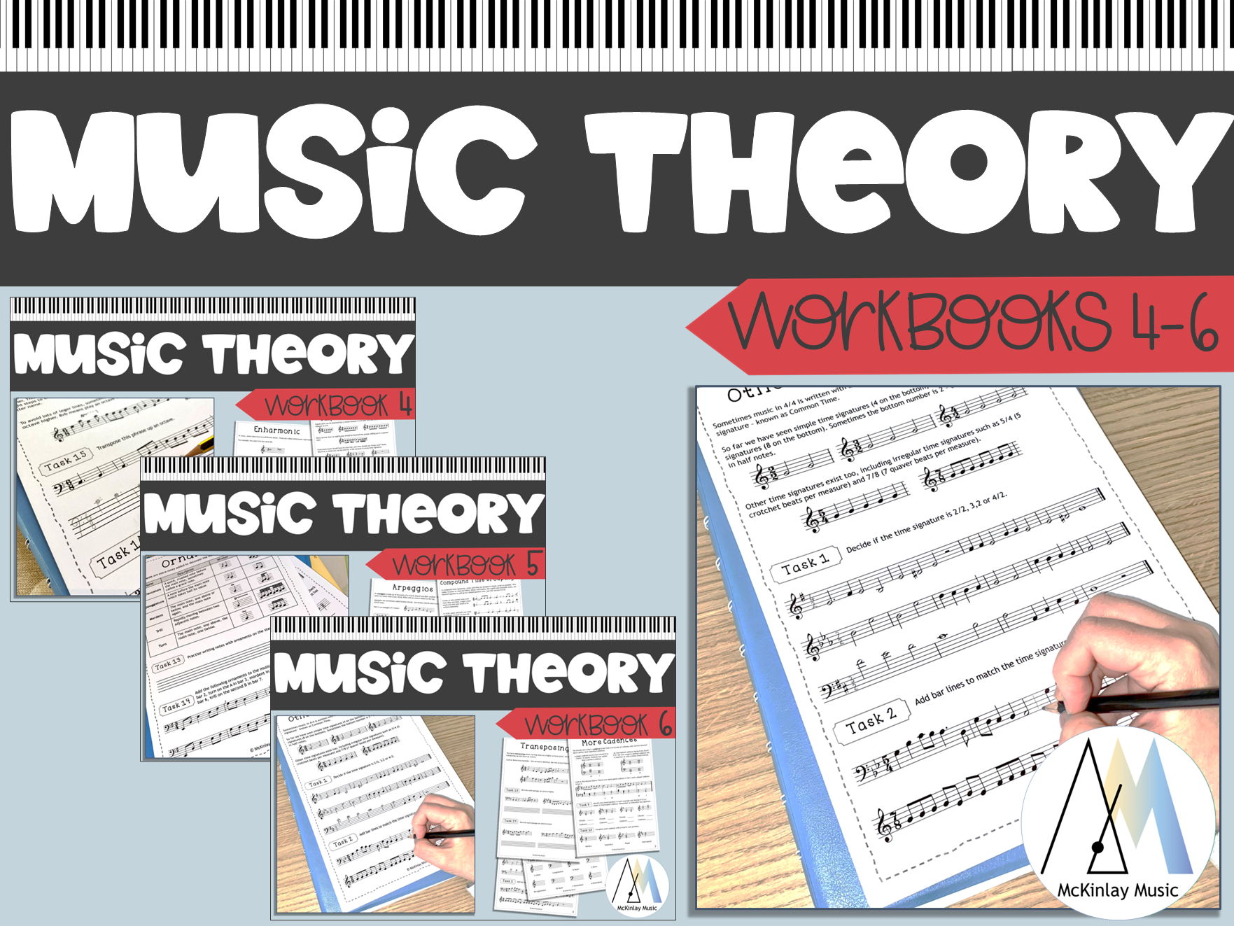 Music Theory Workbooks 4-6 bundle