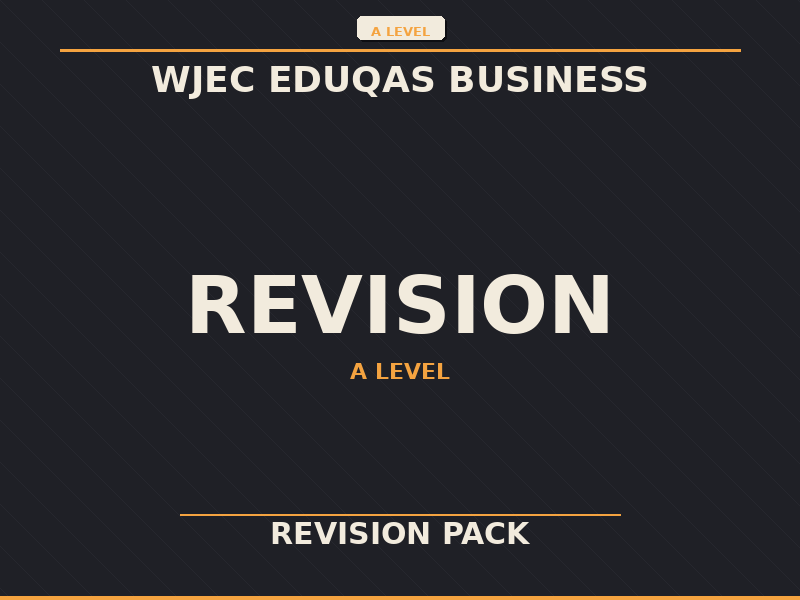 WJEC Eduqas A Level Business – COMPLETE REVISION PACK