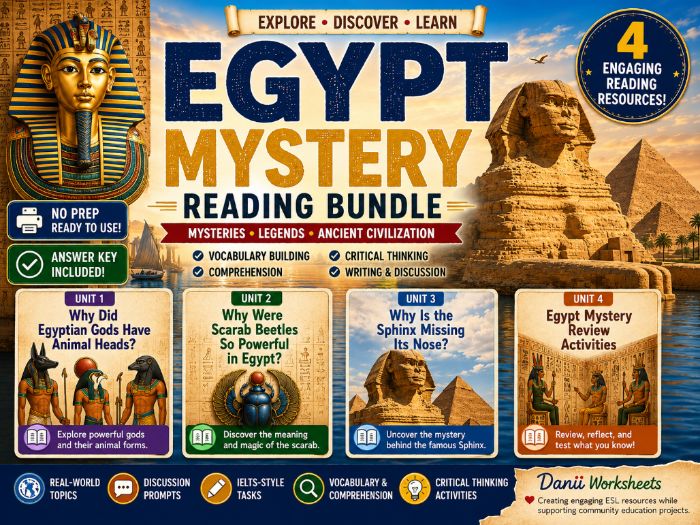Egypt Mystery Reading Bundle | ESL EFL