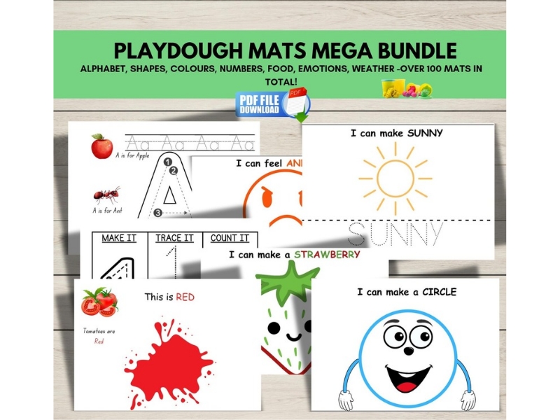 Play Dough Mats Mega Bundle | EYFS, Preschool & Kindergarten  Sensory & Fine Motor Activities
