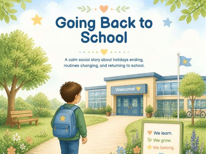 Back to School Social Story | Returning to School After Holidays Half Term Transition