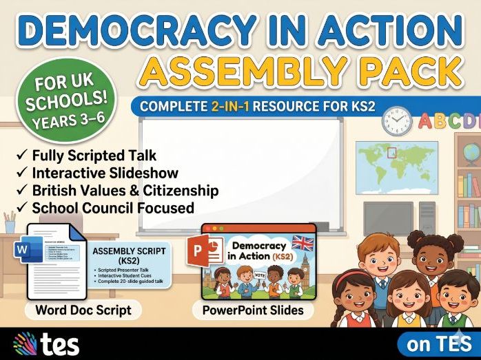 Democracy in Action Assembly: How Our School Council Works & British Values (KS2)