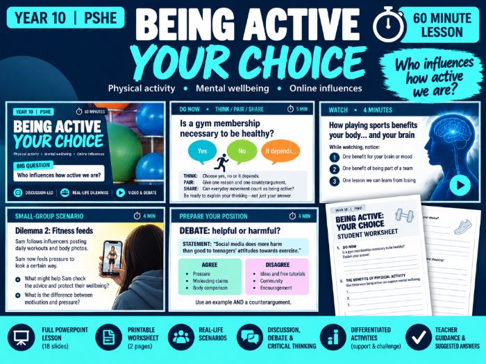 PSHE – Physical Activity, Mental Wellbeing & Social Media
