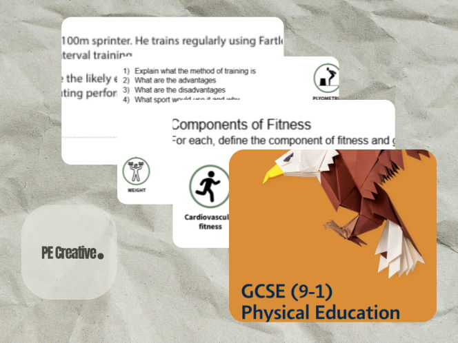 GCSE PE Edexcel Training Revision Topic on a page